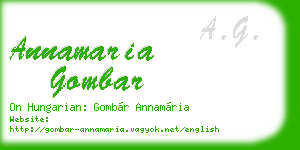 annamaria gombar business card